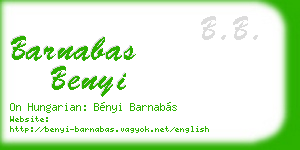 barnabas benyi business card